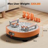 Fathersdaygif MERACH round Model Vibration Plate Exercise Machine with Massage, Lymphatic Drainage Machine, Whole Body Workout for Fitness, Gifts