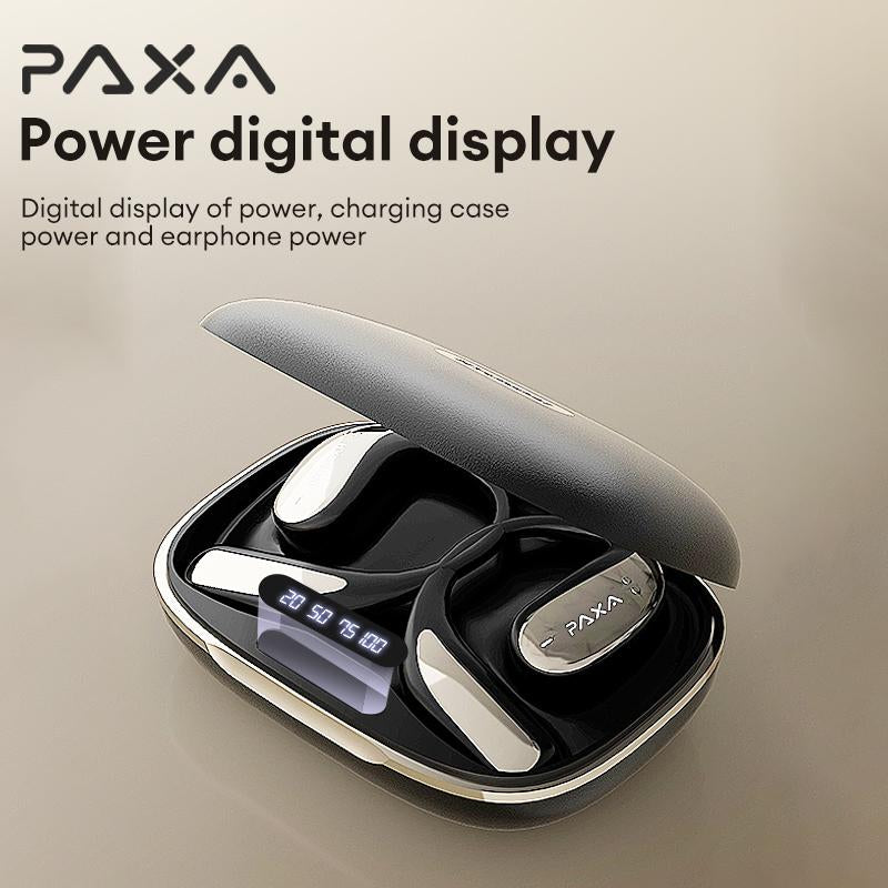 PAXA Vogbuds 5 Pro OWS Smart Voice Assistant Headset, Dynamic Stereo Sound Earbuds with ENC Call Noise Canceling Mic, Digital Battery Display