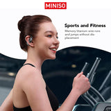 MINISO MS156 Open Ear True Wireless Headphones Long Battery Life Wireless Earhooks Headset, Hifi Stereo Sound Wireless Headphones