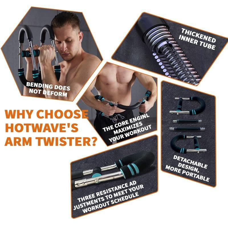 Arm Trainer、Chest Workout Strengthen Chest and Arm Muscles Men'S Fitness Trainer Detachable Portable Spring Resistance Home Fitness Equipment