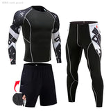 Men'S Compression Sportswear Suits Gym Tights Training Clothes Workout Jogging Sports Set Running Rashguard Tracksuit for Men