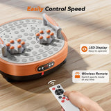 Fathersdaygif MERACH round Model Vibration Plate Exercise Machine with Massage, Lymphatic Drainage Machine, Whole Body Workout for Fitness, Gifts