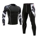 Men'S Compression Sportswear Suits Gym Tights Training Clothes Workout Jogging Sports Set Running Rashguard Tracksuit for Men