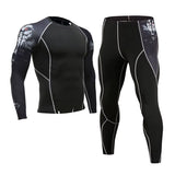 Men'S Compression Sportswear Suits Gym Tights Training Clothes Workout Jogging Sports Set Running Rashguard Tracksuit for Men