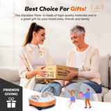 Fathersdaygif MERACH round Model Vibration Plate Exercise Machine with Massage, Lymphatic Drainage Machine, Whole Body Workout for Fitness, Gifts