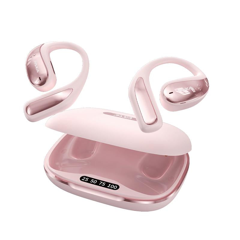 PAXA Vogbuds 5 Pro OWS Smart Voice Assistant Headset, Dynamic Stereo Sound Earbuds with ENC Call Noise Canceling Mic, Digital Battery Display