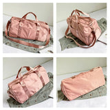 Outdoor Waterproof Nylon Sports Gym Bags Men Women Training Fitness Travel Handbag Yoga Mat Sport Bag with Shoes Compartment