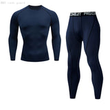 Men'S Compression Sportswear Suits Gym Tights Training Clothes Workout Jogging Sports Set Running Rashguard Tracksuit for Men