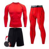 Men'S Compression Sportswear Suits Gym Tights Training Clothes Workout Jogging Sports Set Running Rashguard Tracksuit for Men