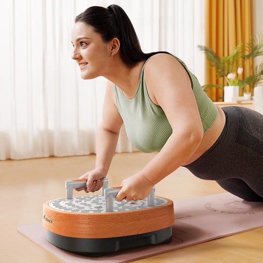 Fathersdaygif MERACH round Model Vibration Plate Exercise Machine with Massage, Lymphatic Drainage Machine, Whole Body Workout for Fitness, Gifts